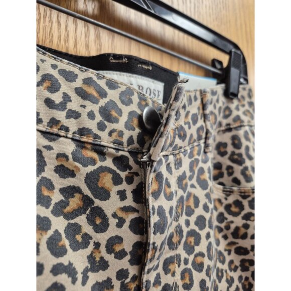 Knox Rose Women's Leopard Print Ankle Skinny Pants Size 10, Comfort Waist - Picture 3 of 11
